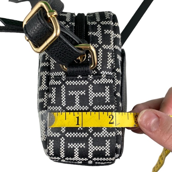 Tommy Hilfiger Black and White Logo Camera Crossbody Bag - Picture 13 of 16